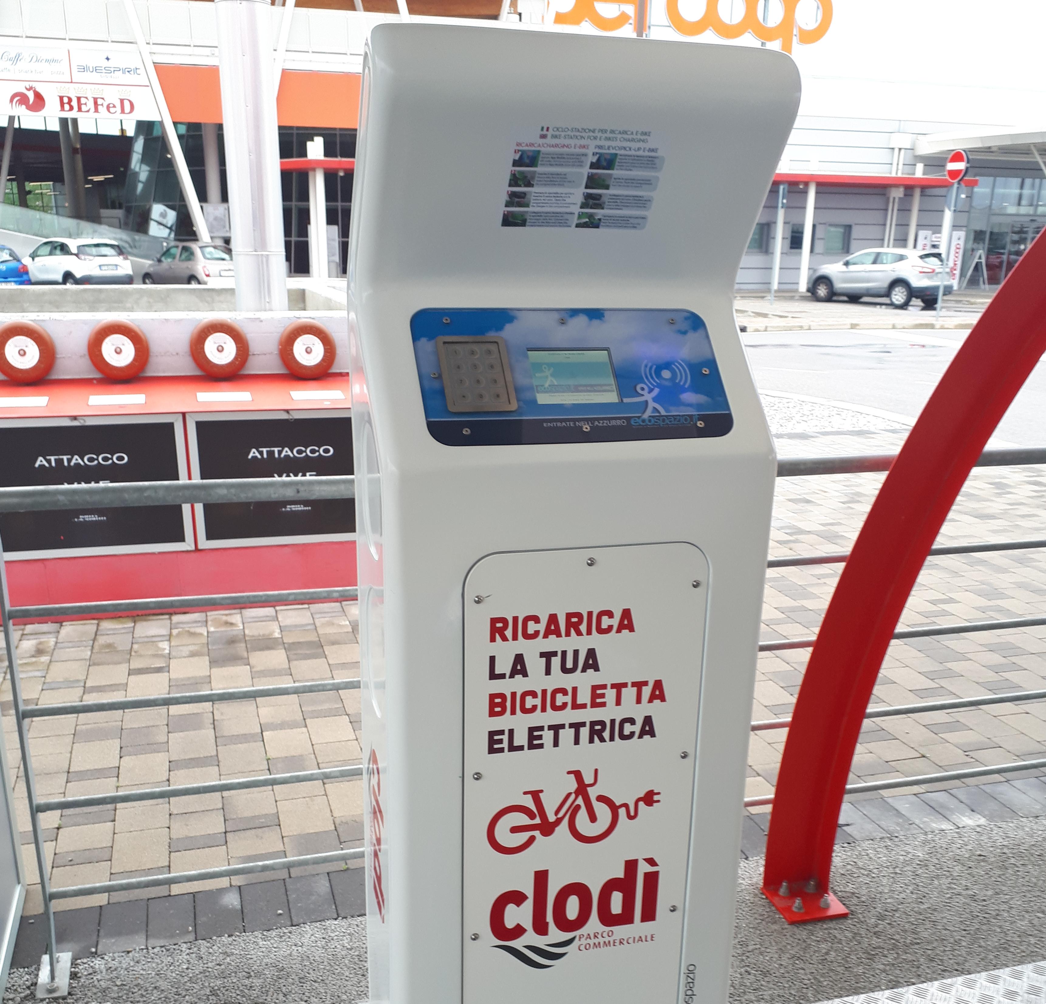 clodì colonnine ricarica bici elettriche